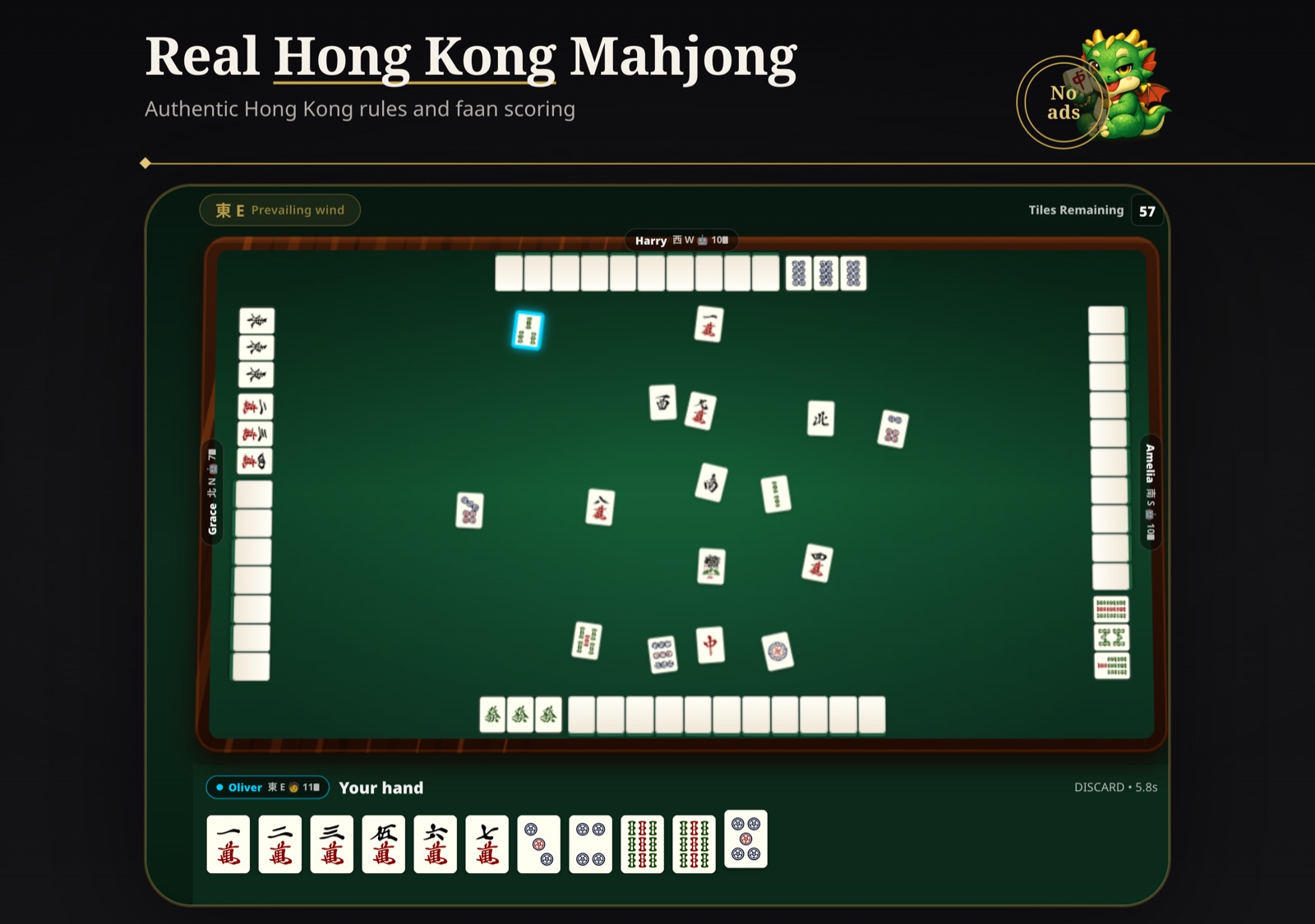Hong Kong Mahjong 3D table on the fully open iPhone Duo inner display